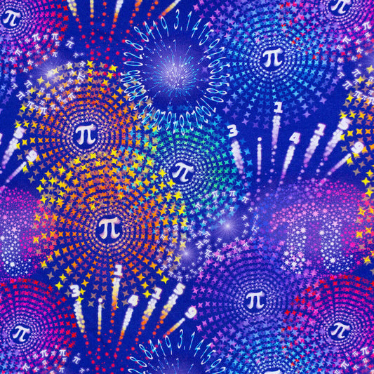 Adult "Pi-rotechnics" Pi Fireworks Henley Short Sleeve Tee