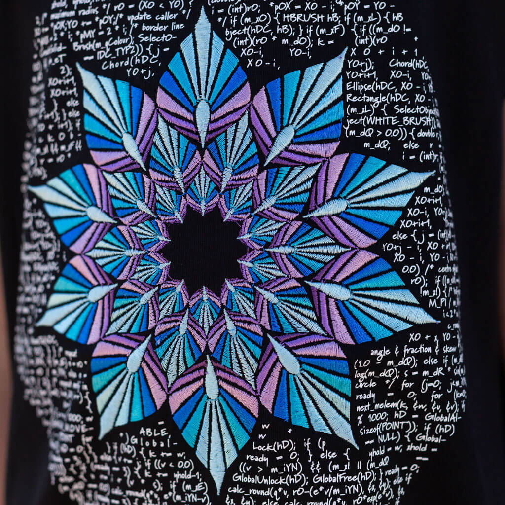 Code Mandala Flutter Short Sleeve Shirt