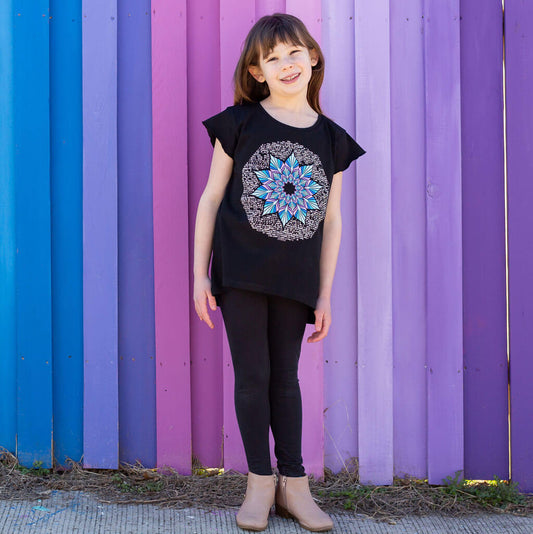 Code Mandala Flutter Short Sleeve Shirt