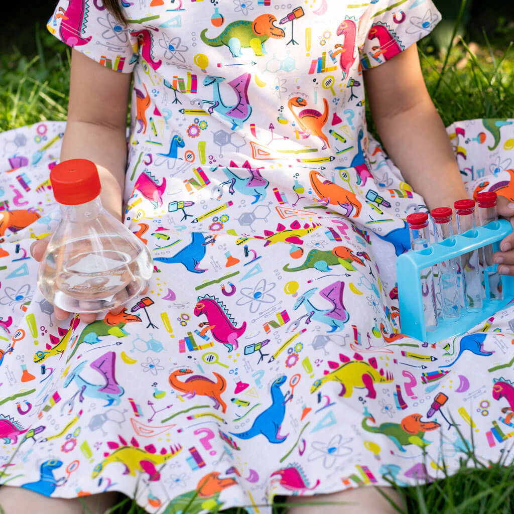 "Hypothesaurus Rex" Dinosaur Scientists Super Twirler Dress with Pockets