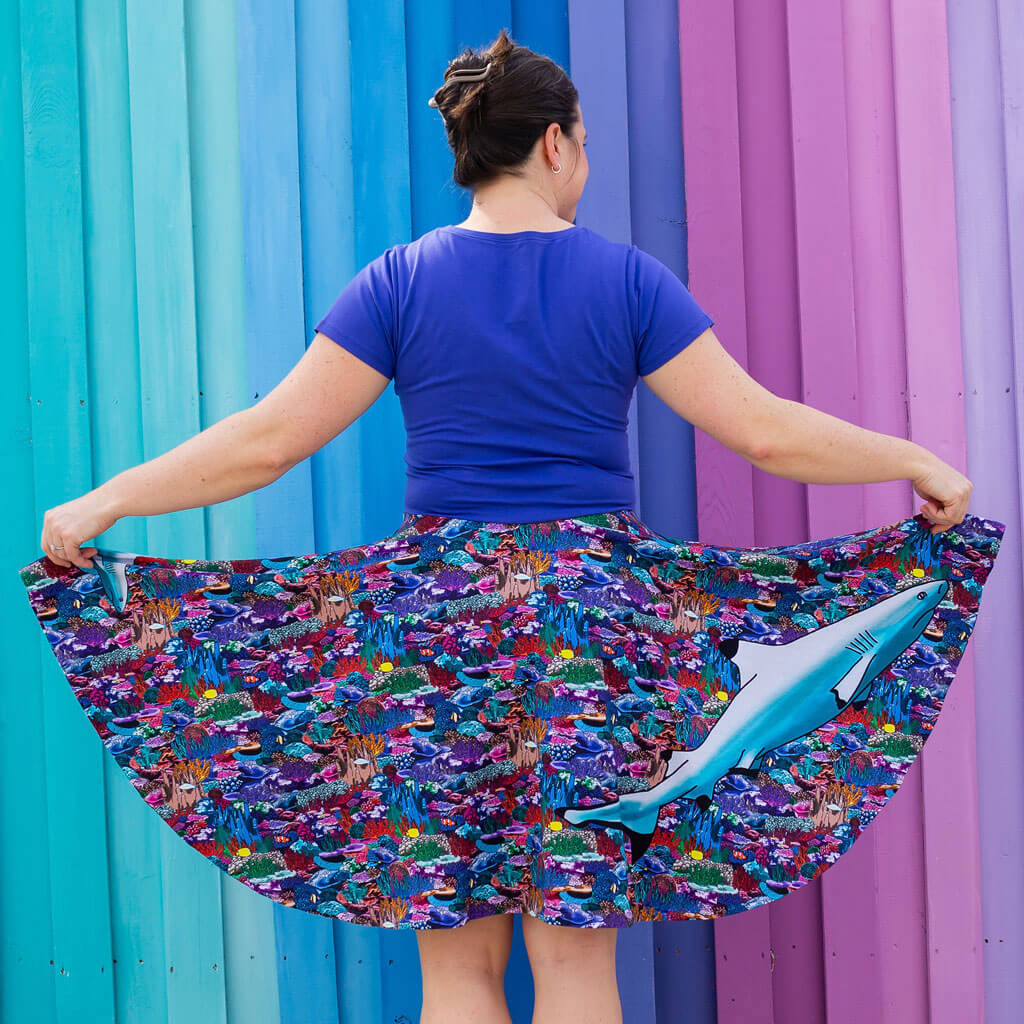 Adult Shark Reef Super Twirler Dress with Pockets