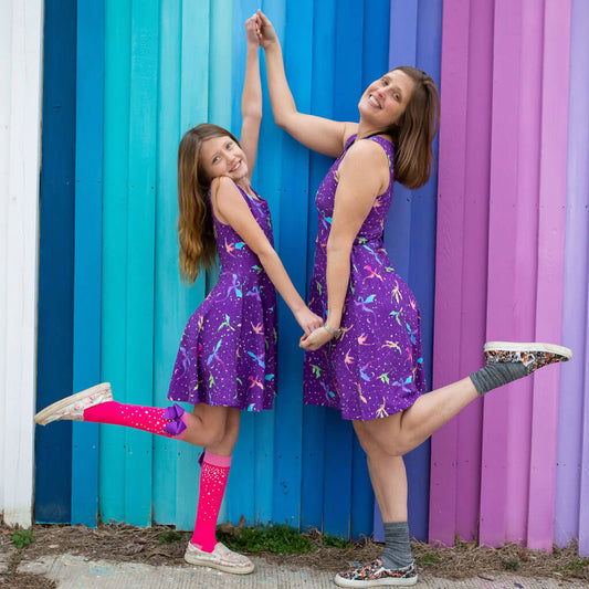 "Star Fire" Dragons Sleeveless Play Dress with Pockets