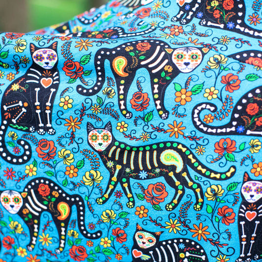 Adult Calavera Cats Super Twirler Dress with Pockets