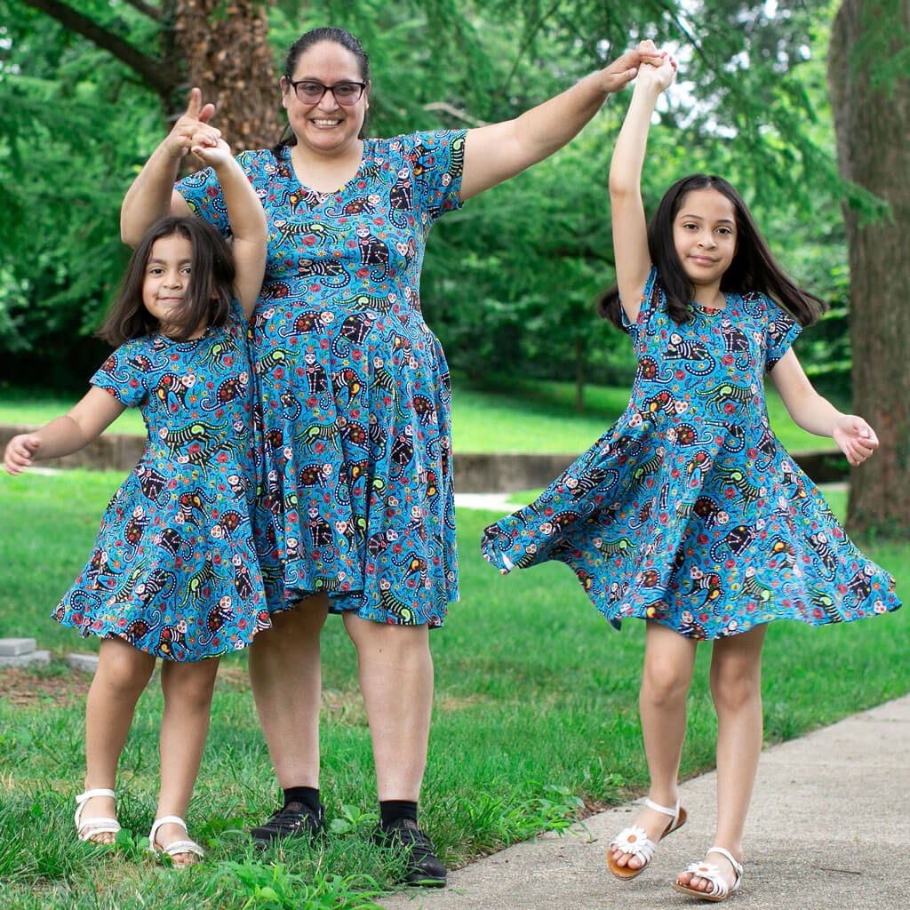 Calavera Cats Super Twirler Dress with Pockets