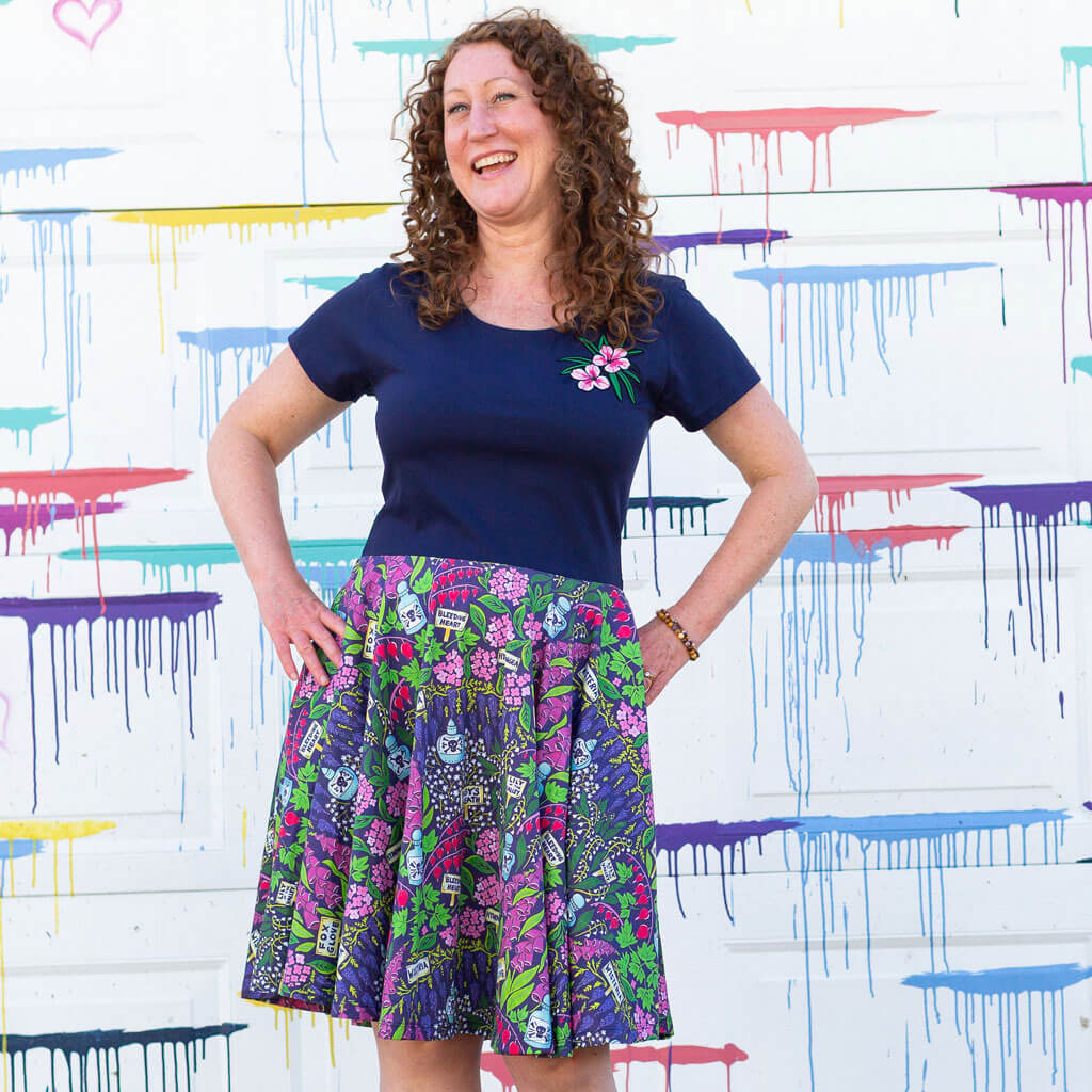 Adult Toxic Garden Super Twirler Dress with Pockets