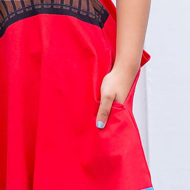 Trains Busy Dress with Pockets