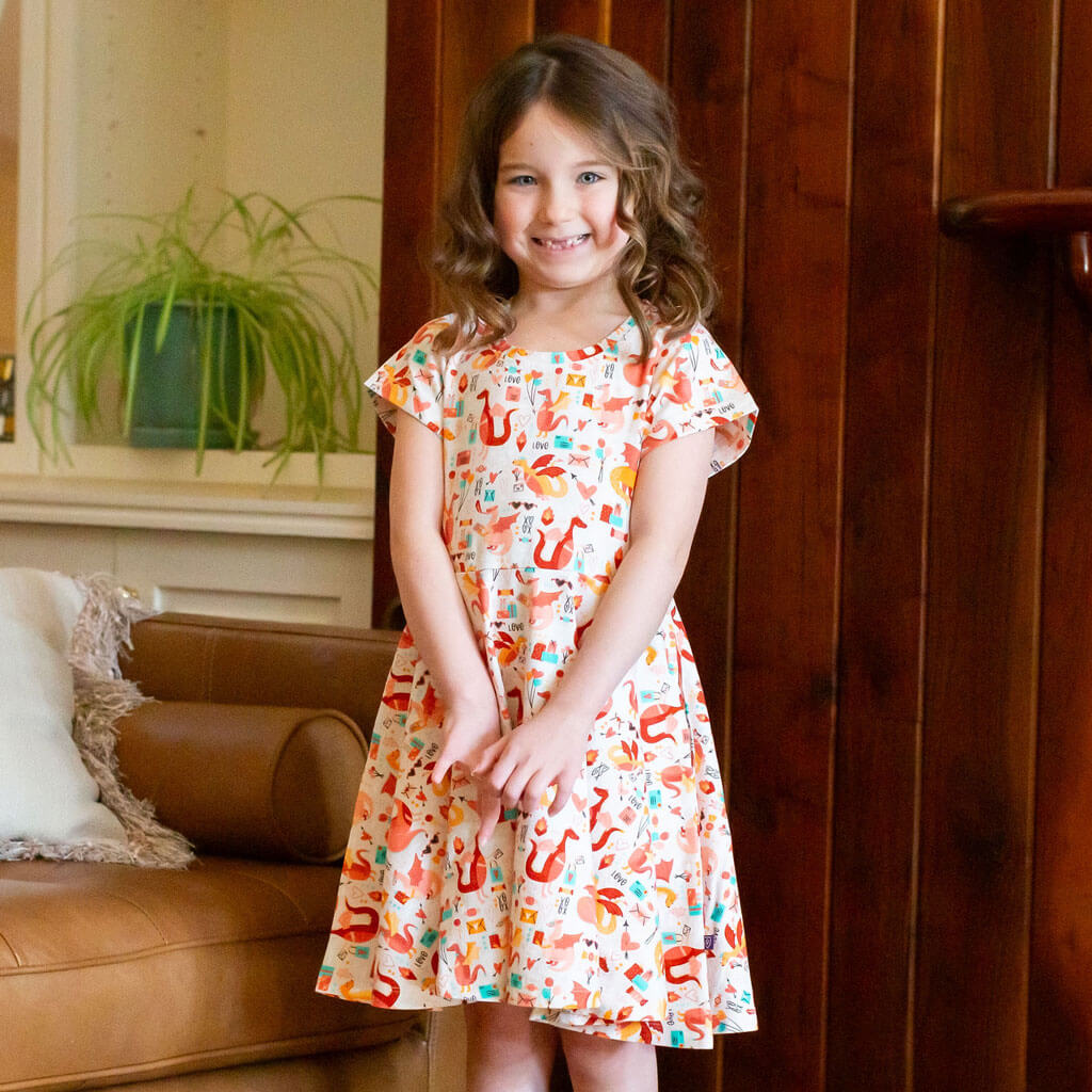 "Burning Love" Valentine Dragons Super Twirler Dress with Pockets