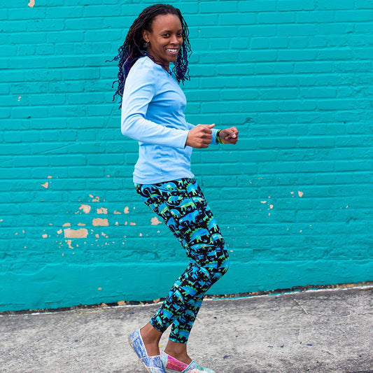 Dinosaurs Leggings with Pockets - Adult