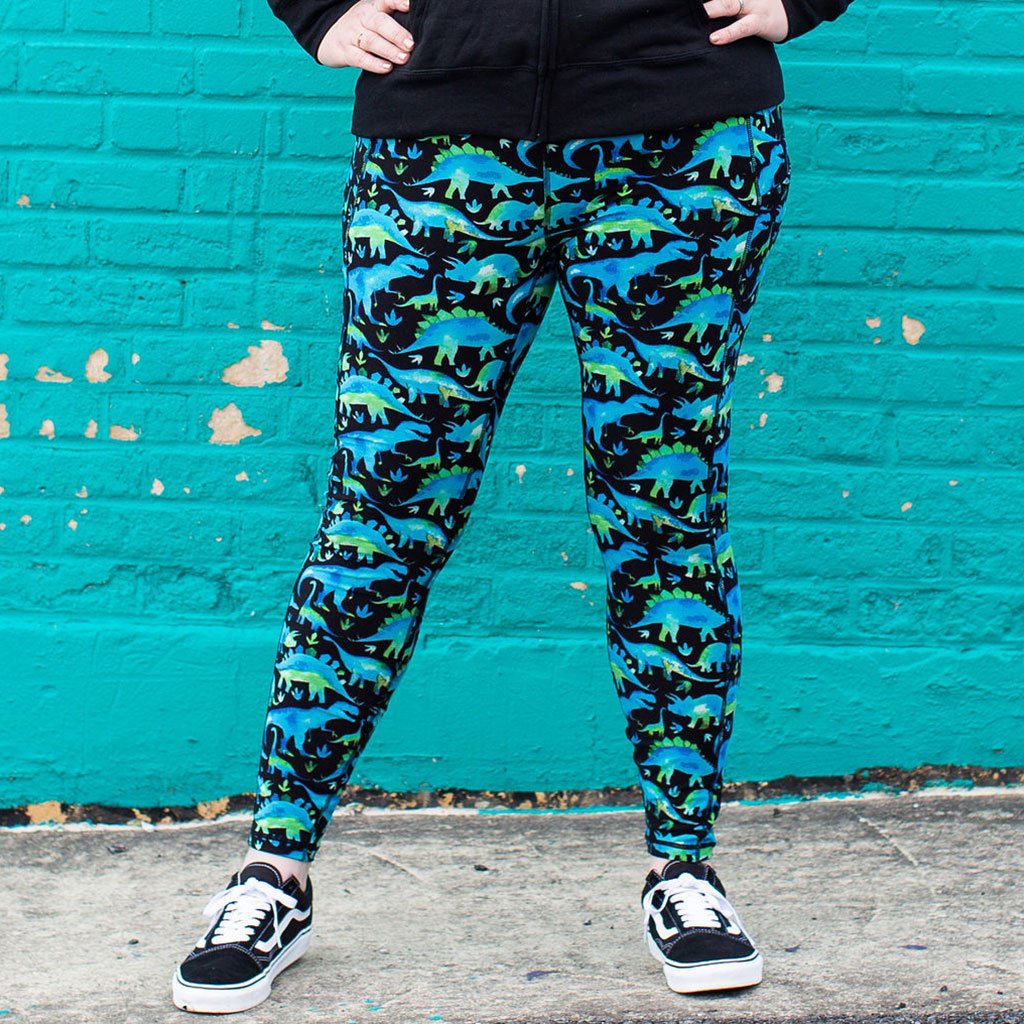 Dinosaurs Leggings with Pockets - Adult