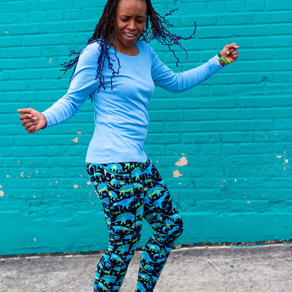Dinosaurs Leggings with Pockets - Adult