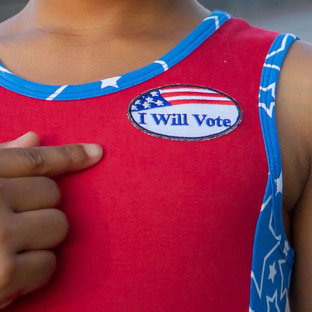 "I Will Vote" Star-Spangled Skater Dress with Pockets