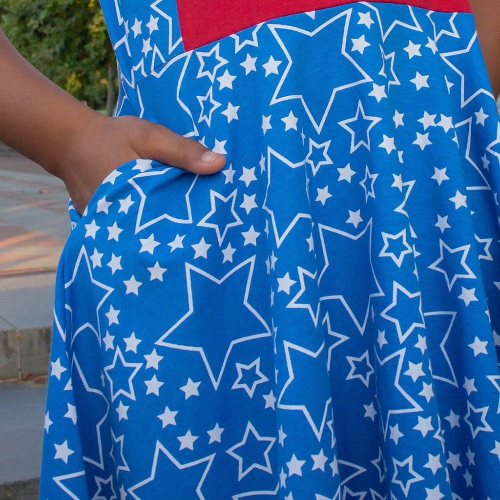 "I Will Vote" Star-Spangled Skater Dress with Pockets