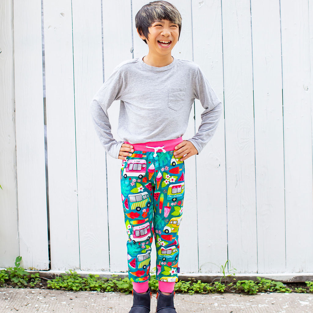 "Anything is Popsicle" Ice Cream Trucks French Terry Jogger Pants