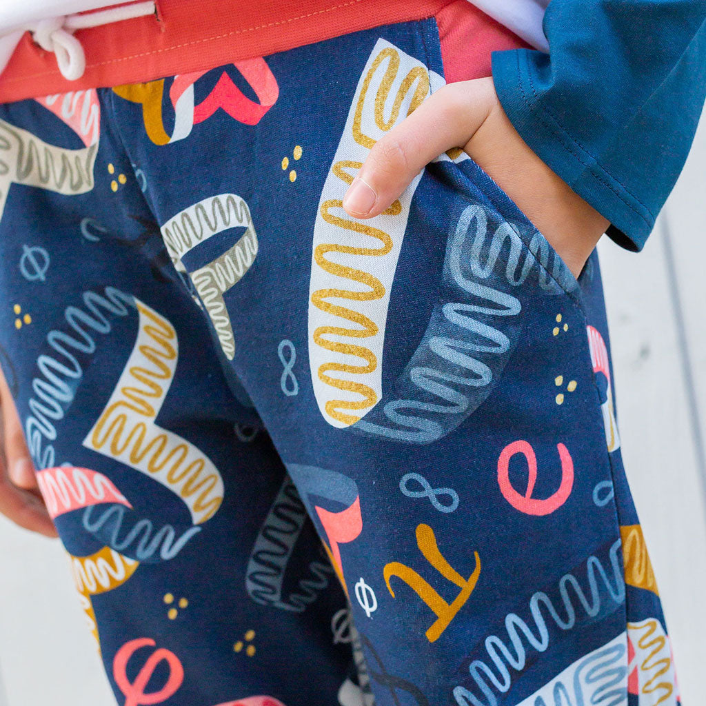 "Boundless Love" Mathematical Symbols Fuzzy Fleece Joggers
