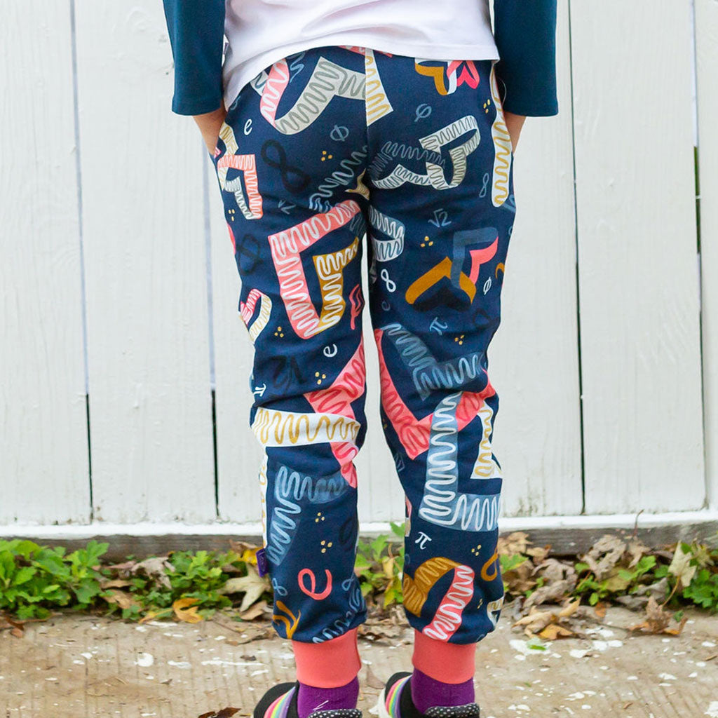 "Boundless Love" Mathematical Symbols Fuzzy Fleece Joggers