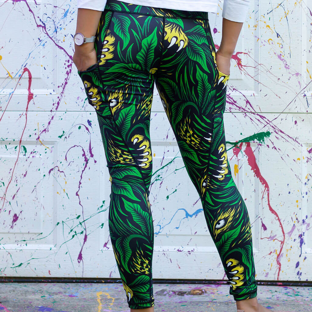 Adult "Spotted" Leopard Athletic Leggings with Pockets