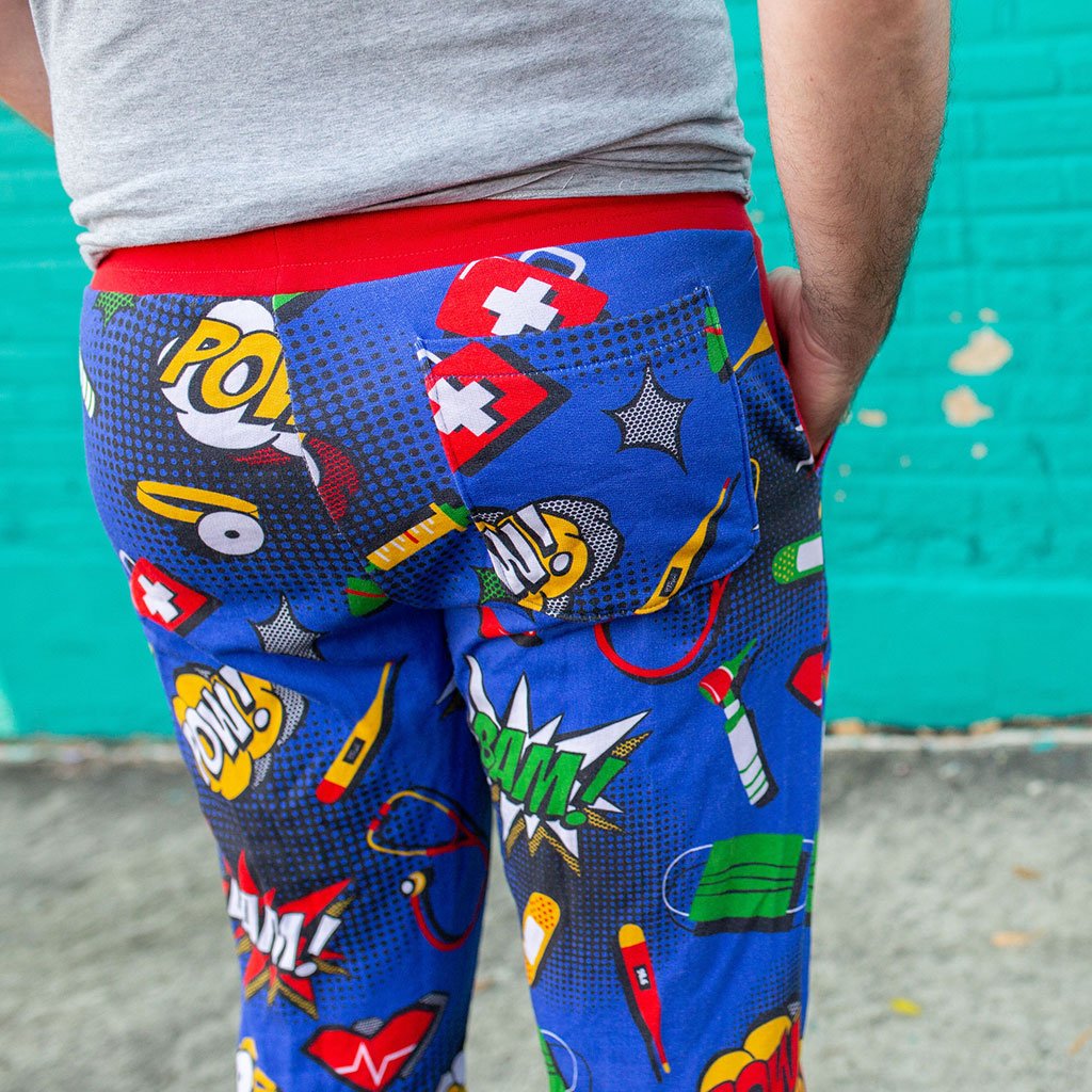 Medical Superheroes Fuzzy Fleece Joggers - Adult
