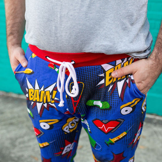 Medical Superheroes Fuzzy Fleece Joggers - Adult