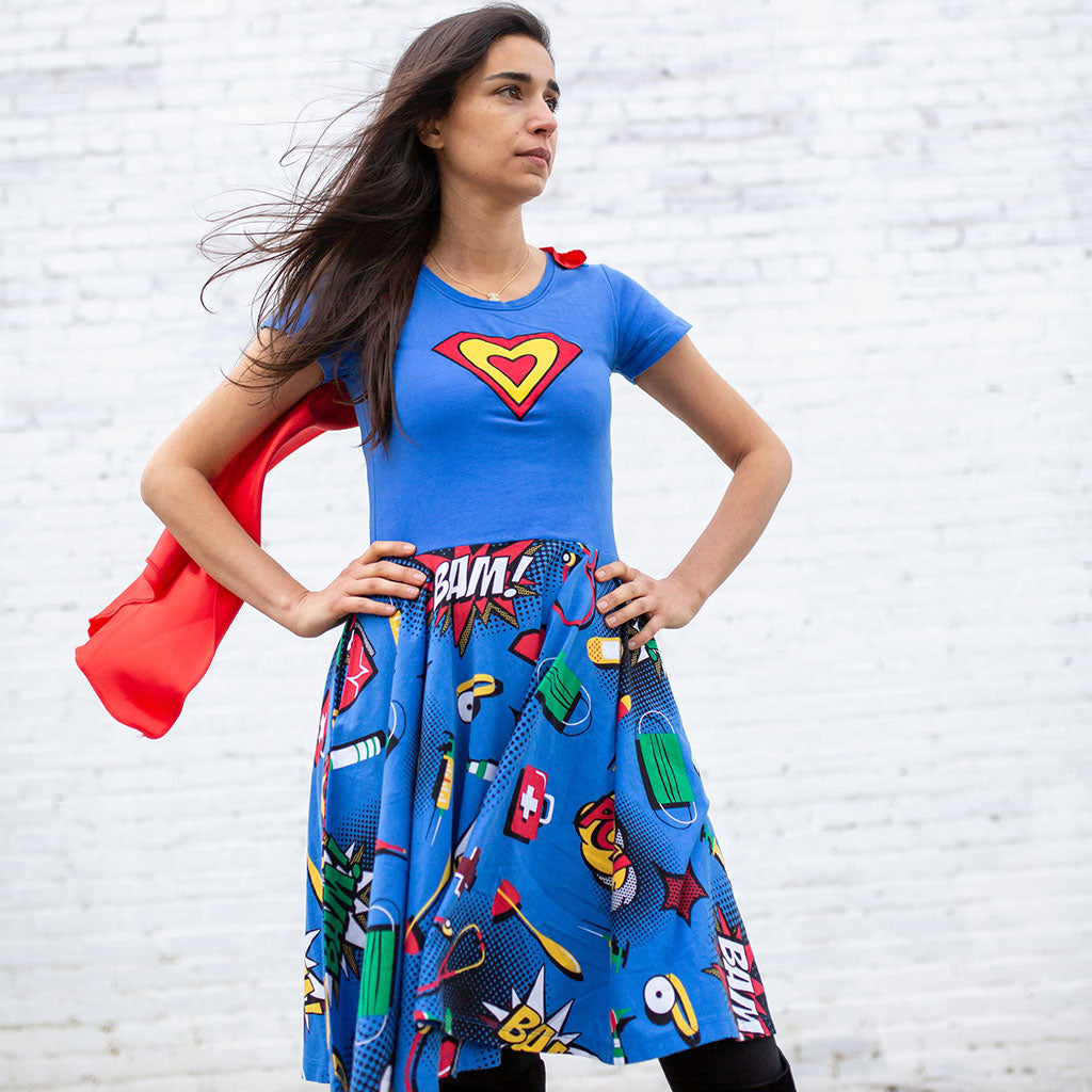Medical Superheroes Super Twirler Dress - Adult