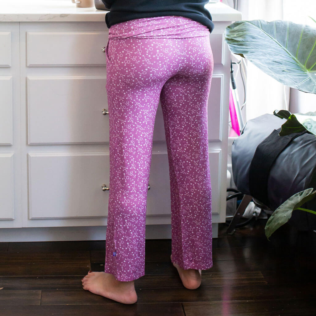 "Nutrient Nebula" Adult Molecules Foldover Wide Leg Pants