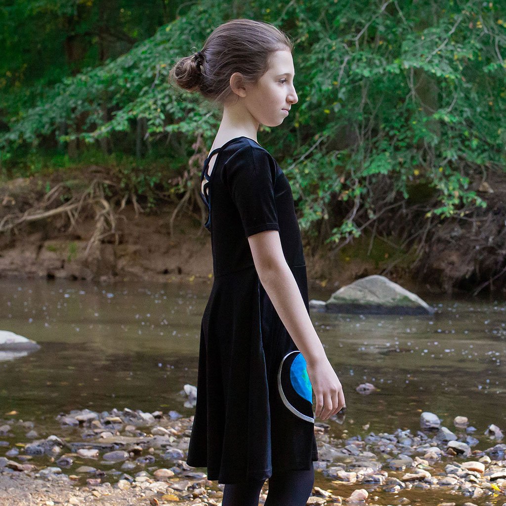 Apollo Moonshot Ballerina Style Short Sleeve Dress