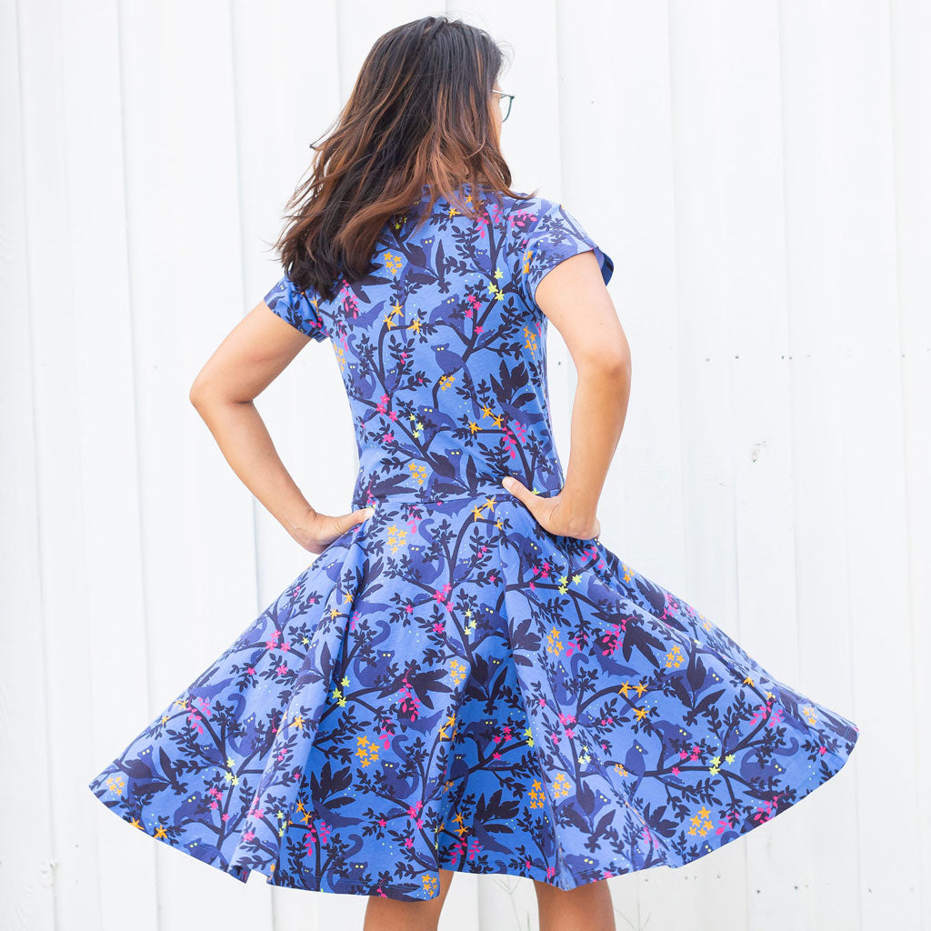 Adult "Who Glows There" Night Creatures Super Twirler Dress with Pockets