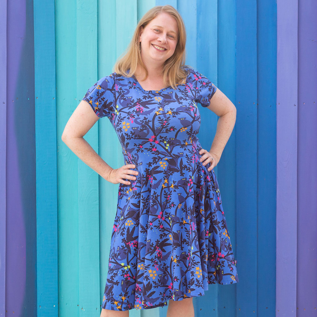 Adult "Who Glows There" Night Creatures Super Twirler Dress with Pockets