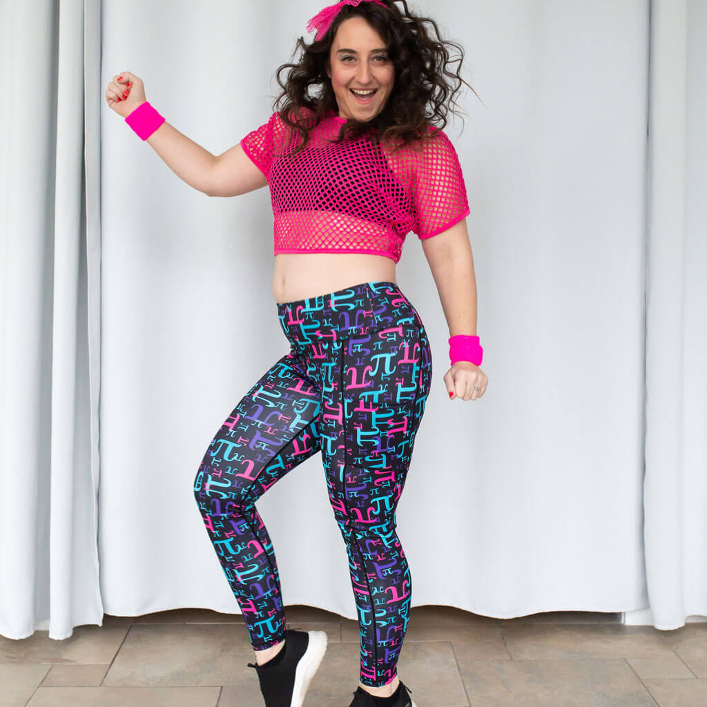 Adult "Pi in the Night Sky" Leggings with Pockets
