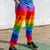 Rainbow Paint Fuzzy Fleece Jogger Pants - Adult