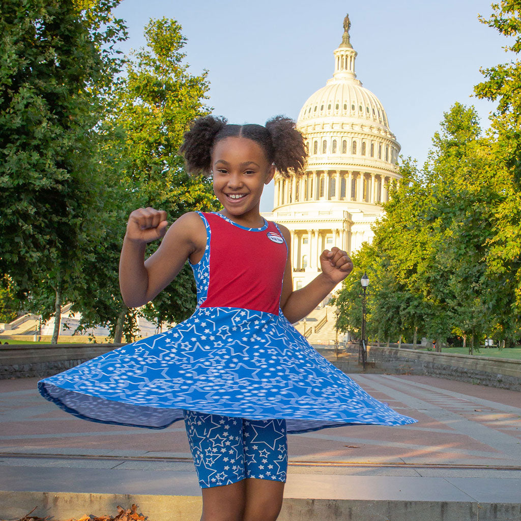 Star-Spangled Shorts with Pockets