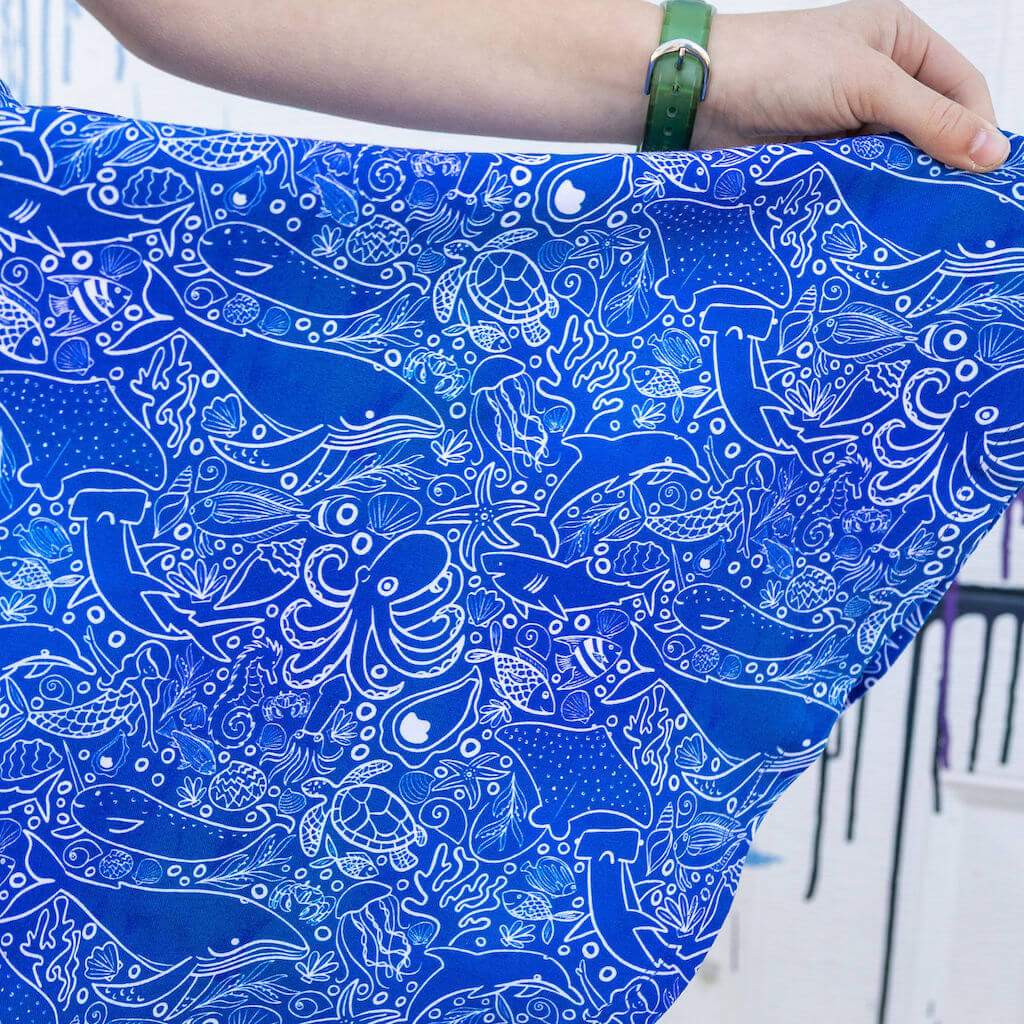 "Tide and Seek" Ocean iSpy Super Twirler Dress with Pockets