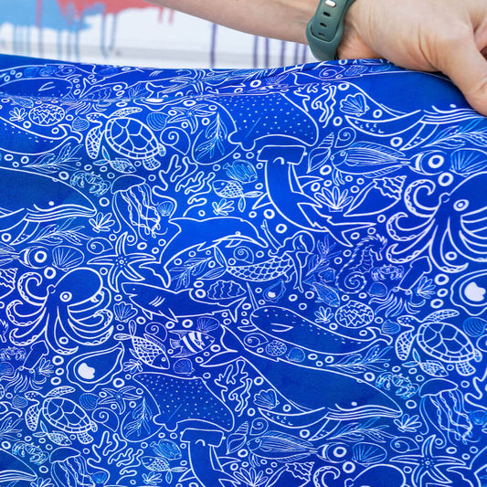 Adult "Tide and Seek" Ocean iSpy Super Twirler Dress with Pockets