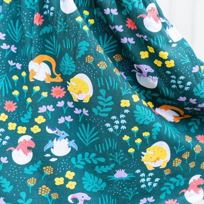 Dinosaur Eggs Cap Sleeve Dress with Pockets