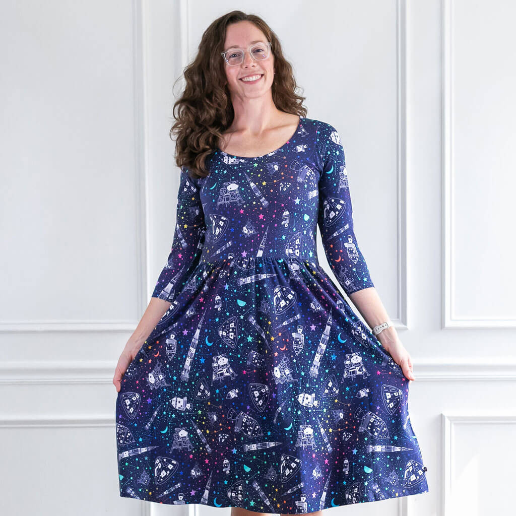 Adult "One Giant Leap" Apollo Mission Dress with Pockets