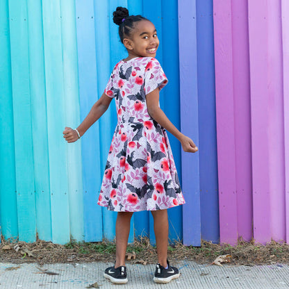 Bats Super Twirler Dress with Pockets