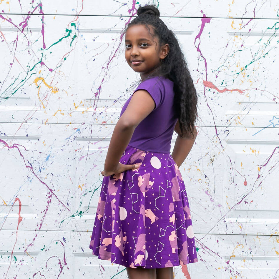 "My North Star" Ursa Major and Minor Super Twirler Dress with Pockets
