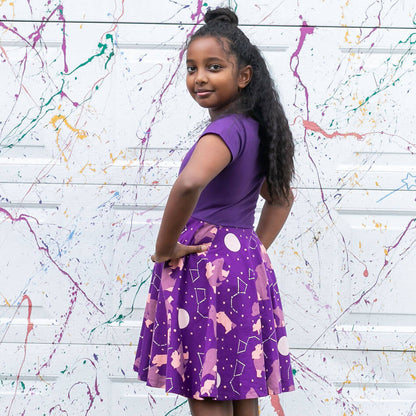 "My North Star" Ursa Major and Minor Super Twirler Dress with Pockets