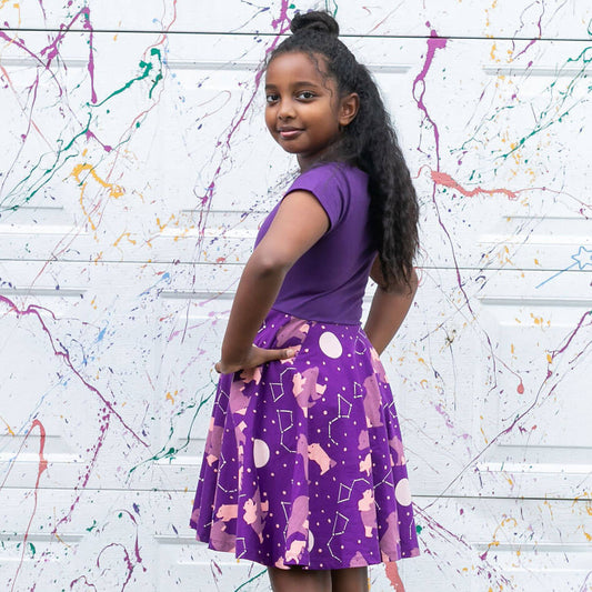 "My North Star" Ursa Major and Minor Super Twirler Dress with Pockets