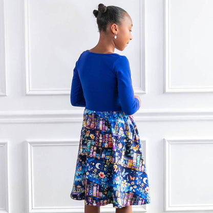 "A Little Night Reading" Bedtime Stories Dress with Pockets