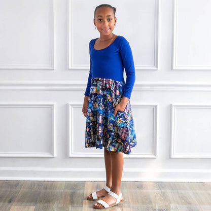 "A Little Night Reading" Bedtime Stories Dress with Pockets
