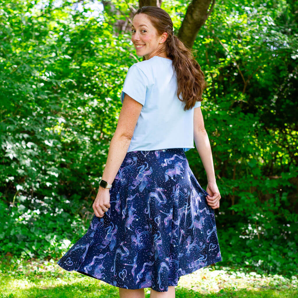 Adult "Dancing with the Stars" Constellations Skirt With Pockets