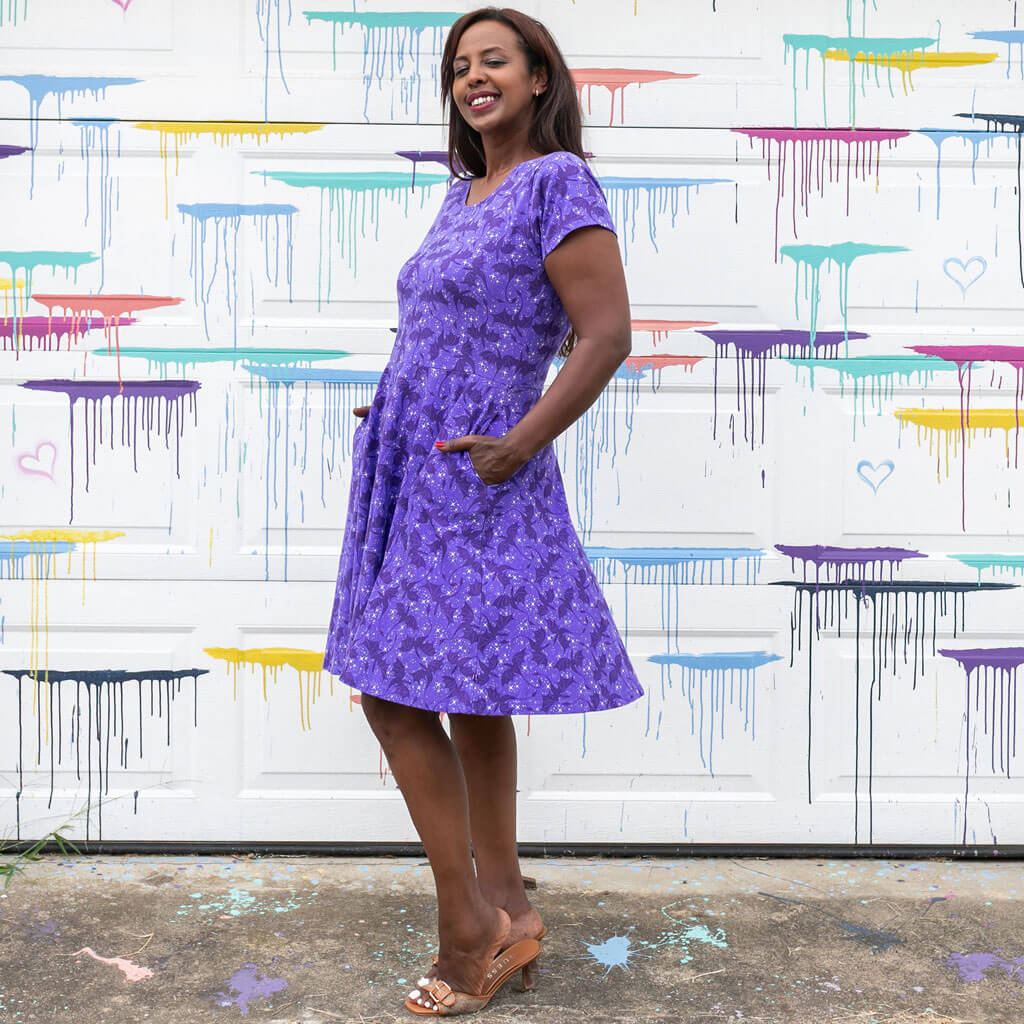 Adult "Moondrakes" Night Dragons A-Line Dress with Pockets