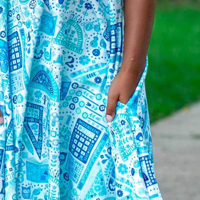 "Math Rules!" School Supplies Super Twirler Dress with Pockets