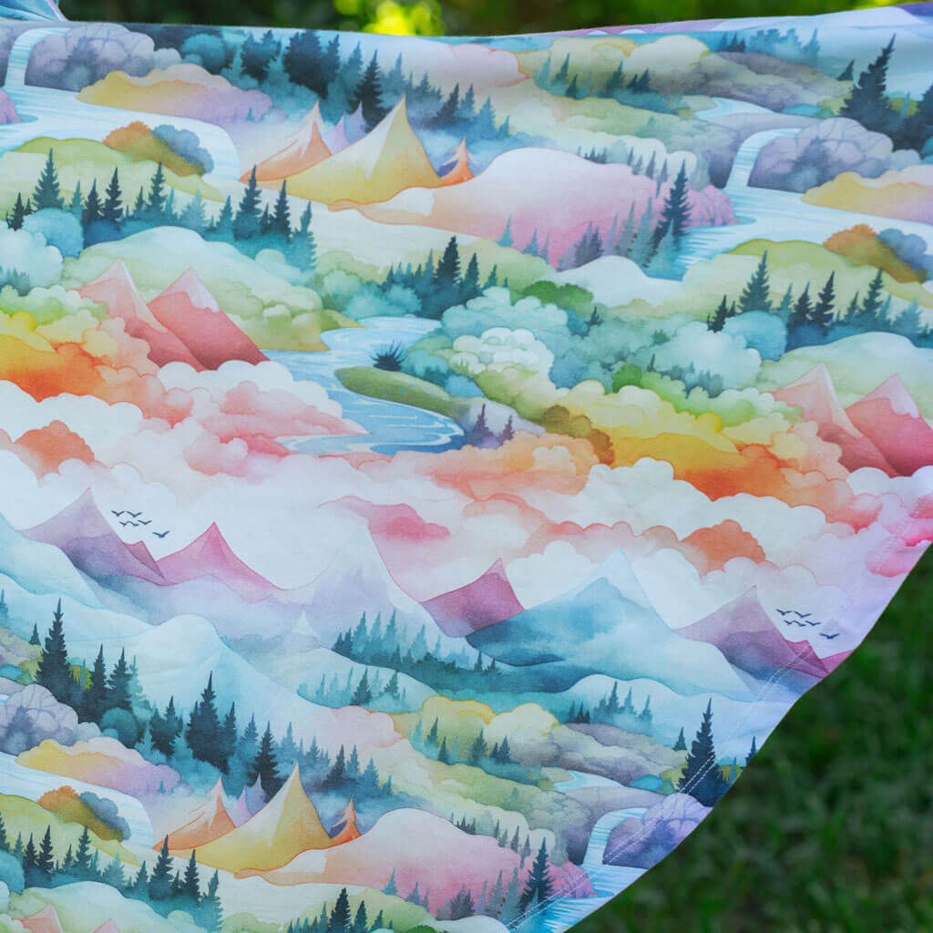 "Alpenglow" Mountain Landscape Super Twirler Dress with Pockets