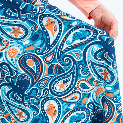 Adult "All Tide Up" OctoPaisley Skirt with Pockets