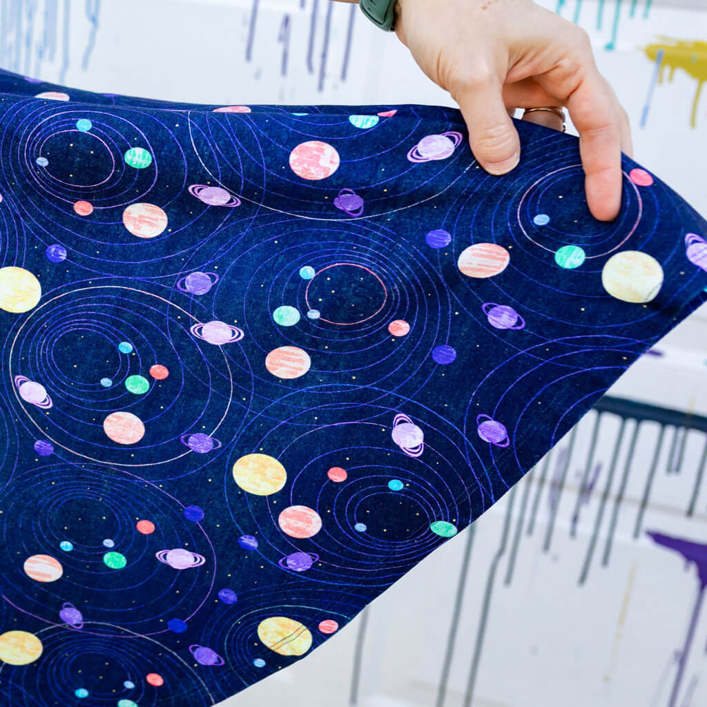Adult "Circling Back" Planets & Orbits Super Twirler Dress with Pockets