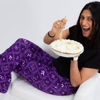 Adult "Irrationally Comfortable" Pi Damask Foldover Straight Leg Lounge Pants with Pockets