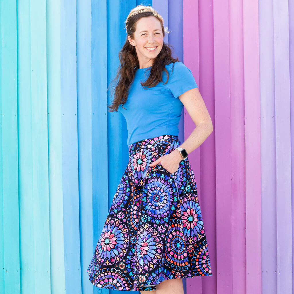 Adult "Windows Upgrade" Stained Glass Skirt With Pockets