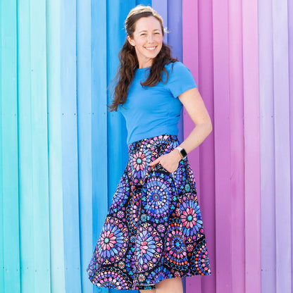 Adult "Windows Upgrade" Stained Glass Skirt With Pockets
