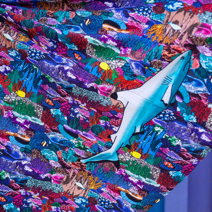 "Chomping Grounds" Shark Reef Super Twirler Dress with Pockets